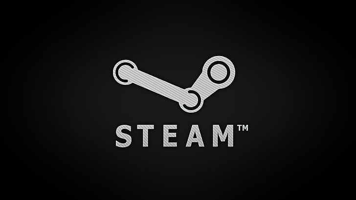 Steam logo, Steam (software), typography, gradient, logo, HD wallpaper