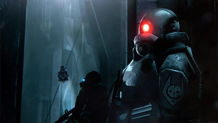 Half-Life 2, Kombinieren, Zitadelle, Stadt 17, Videospiele, Science-Fiction, leuchtende Augen, HD-Hintergrundbild