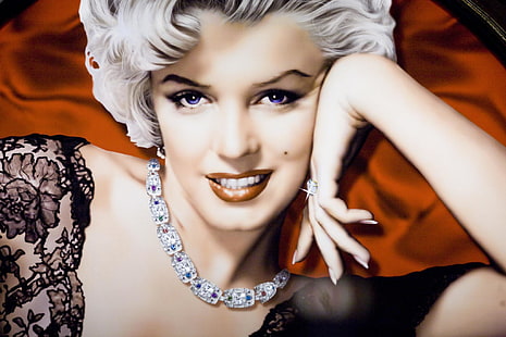 Marilyn Monroe, face, background, model, actress, singer, Marilyn Monroe, HD wallpaper HD wallpaper