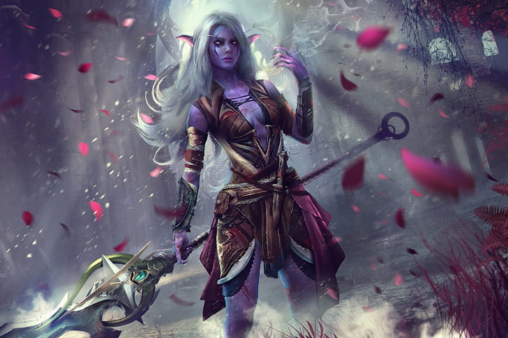 Fantasy-Mädchen, Videospielkunst, World of Warcraft, Eddy Shinjuku, HD-Hintergrundbild