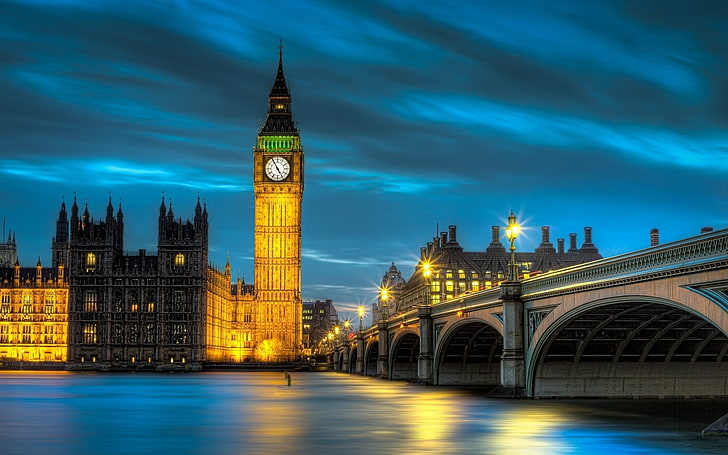 Big Ben London-HD fondo de pantalla panorámica, Big Ben, Londres, Fondo de pantalla HD