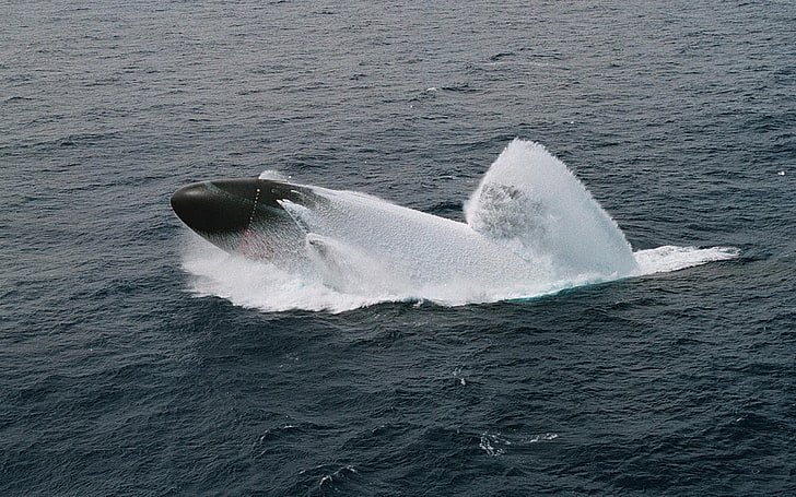 การตกแต่งปลาสีขาวและดำเรือดำน้ำนิวเคลียร์ทหารทะเลยานพาหนะ, วอลล์เปเปอร์ HD