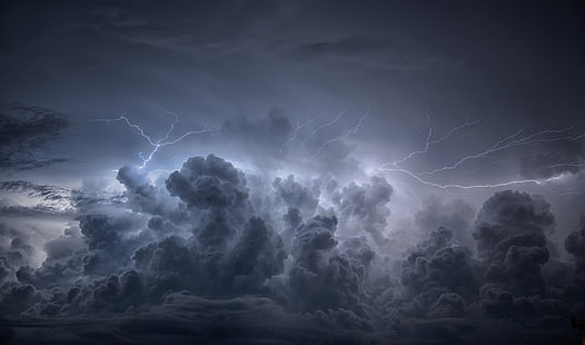 지구, 구름, 번개, 폭풍, HD 배경 화면 HD wallpaper