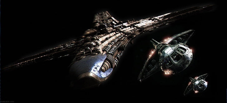 graues Raumschiff, Stargate, Schicksal (Raumschiff), Weltraum, HD-Hintergrundbild