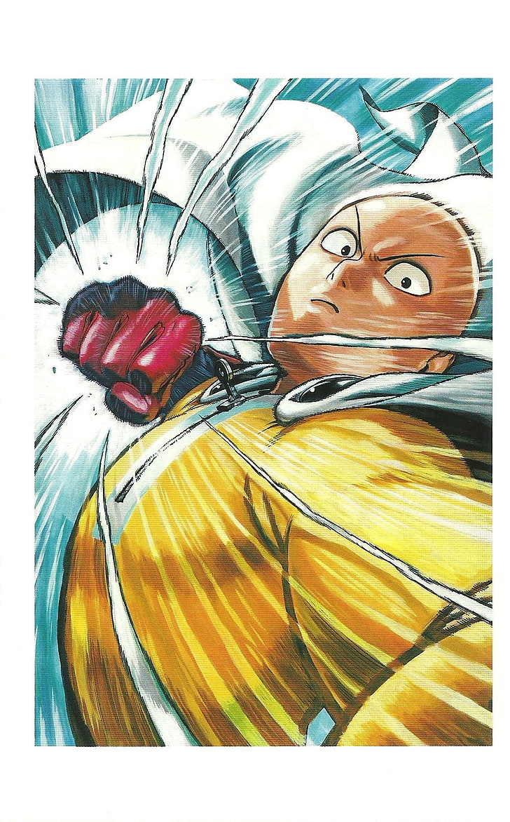 One-Punch Man, Yusuke Murata, Saitama, Wallpaper HD, wallpaper seluler