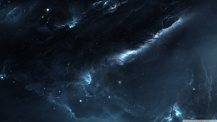 黒と青の星雲デジタル壁紙 デジタルアート アートワーク 星雲 スペース スペースアート 星 輝く 抽象 スターキット 空 Hd デスクトップの壁紙 Wallpaperbetter