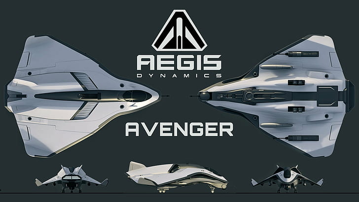 Aegis Dynamics, mściciel, statek kosmiczny, Star Citizen, Tapety HD