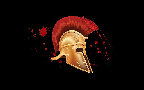 Blut, Helm, Spartaner, HD-Hintergrundbild HD wallpaper