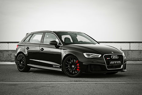Audi, Rs3, Mtm, Side view, Black, HD wallpaper HD wallpaper