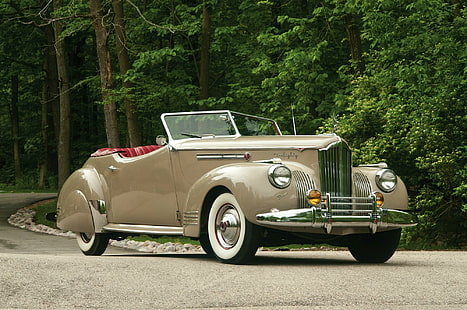 1941, Packard Super Eight Darrin Victoria, кабриолет, винтаж, супер, 1941, даррин, виктория, восемь, классика, капля, паккард, HD обои HD wallpaper