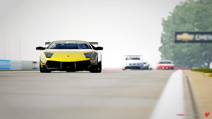 Lamborghini Murcielago, гоночные трассы, HD обои