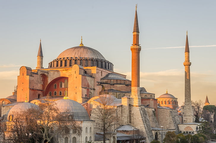 Mosquées, Hagia Sophia, architecture, dôme, istanbul, mosquée, turquie, Fond d'écran HD