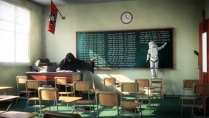 Emperor Palpatine, school, Star Wars, HD wallpaper