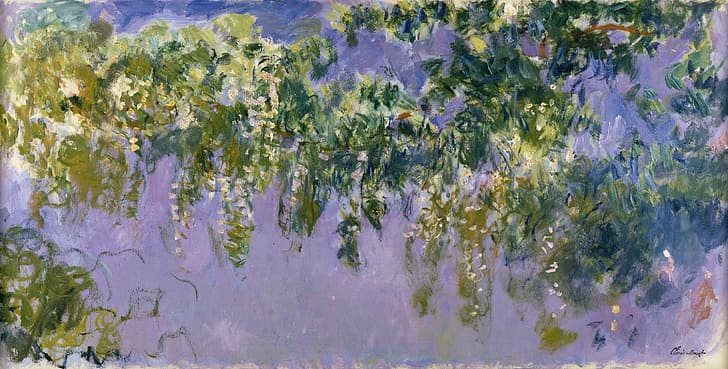 Claude Monet, Wisteria, 1917-1920, Fondo de pantalla HD