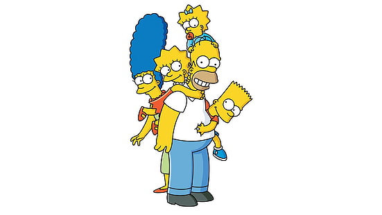 Les Simpson, Bart Simpson, Homer Simpson, Lisa Simpson, Maggie Simpson, Marge Simpson, Fond d'écran HD HD wallpaper