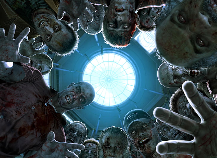 circle of zombie, zombies, Dead Rising, HD wallpaper