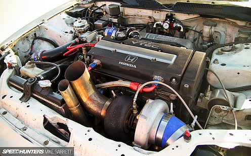 Honda Civic Turbo Engine HD, автомобили, двигатель, Honda, Turbo, Civic, HD обои HD wallpaper