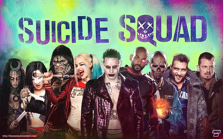 Film, Suicide Squad, Deadshot, Harley Quinn, Joker, Killer Croc, HD tapet