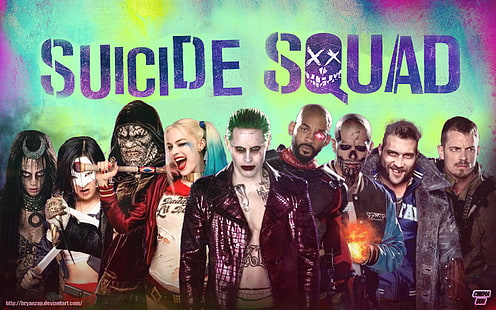 Film, Legion samobójców, Deadshot, Harley Quinn, Joker, Killer Croc, Tapety HD HD wallpaper