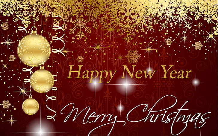 新年あけましておめでとうございますメリークリスマスの願いとメッセージコンピューターまたはスマートフォンのゴールドの壁紙3840×2400、 HDデスクトップの壁紙