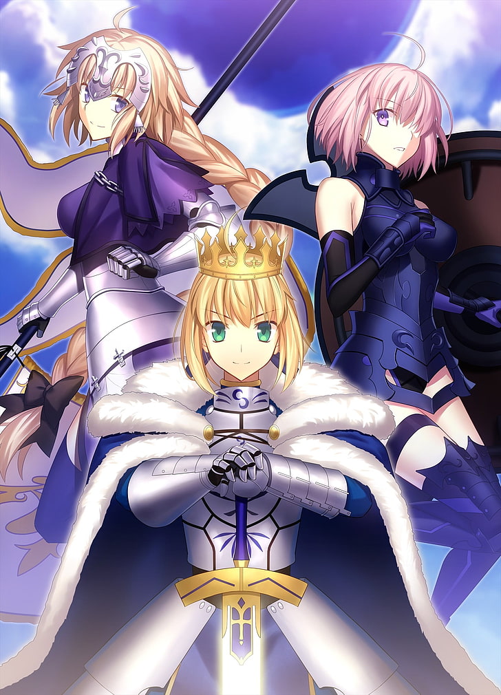 Ilustración de personaje de anime de niña, Fate / Grand Order, Ruler (Fate / Grand Order), Fate Series, Sabre, Fondo de pantalla HD, fondo de pantalla de teléfono