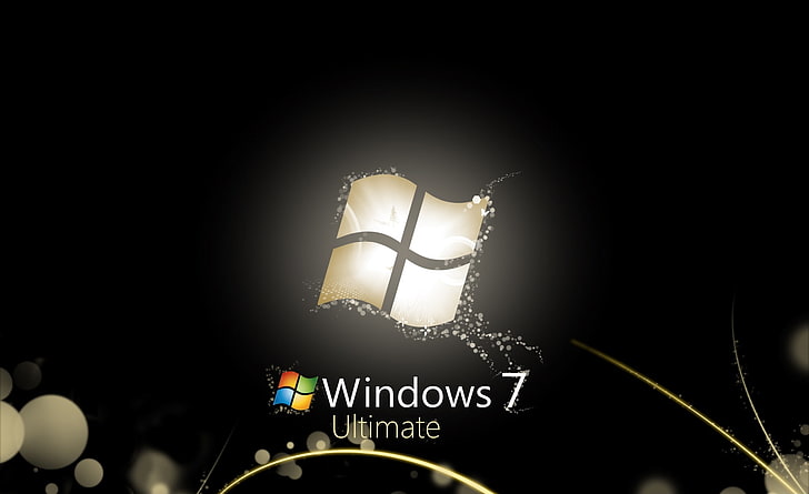 Windows 7 Ultimate Preto Brilhante, papel de parede do Windows 7 Ultimate, Windows, Windows Seven, Preto, windows 7, windows 7 ultimate, windows seven ultimate, HD papel de parede