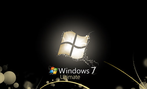 Windows 7 Ultimate Bright Black, sfondo di Windows 7 Ultimate, Windows, Windows Seven, Nero, windows 7, windows 7 ultimate, windows seven ultimate, Sfondo HD HD wallpaper