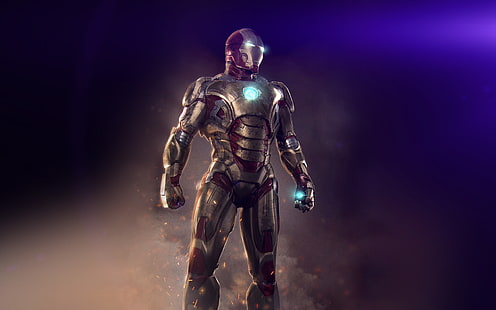 Ironman, герой, чудо, изкуство, илюстрация, flare, HD тапет HD wallpaper