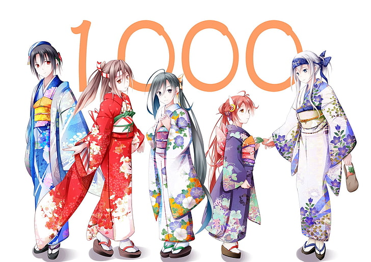 Anime, Kantai Collection, Kamoi (Kancolle), Kiyoshimo (Kancolle), Takao (Kancolle), Uzuki (Kancolle), Zuihou (Kancolle), HD wallpaper