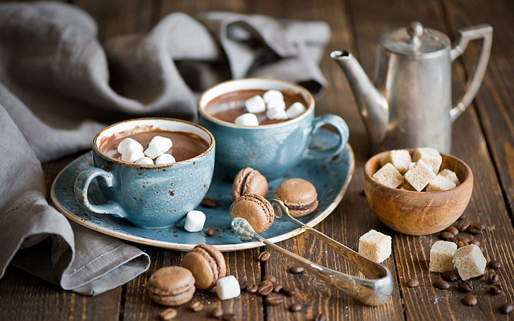 Marshmallow Hot Cocoa HD Gambar, makanan, kakao, marshmallow, gambar, Wallpaper HD