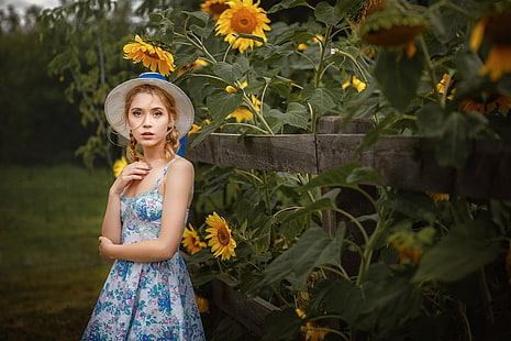 Ksenia Kokoreva, women, garden, women outdoors, HD wallpaper HD wallpaper