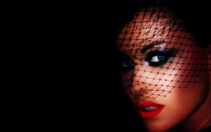 Lippen, Lippenstift, Rot, Schleier, Frauen, HD-Hintergrundbild