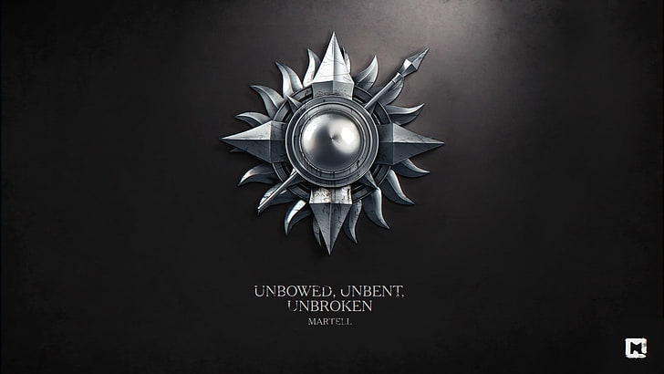 graues Logo, Game of Thrones, Ein Lied von Eis und Feuer, digitale Kunst, Haus Martell, Siegel, HD-Hintergrundbild