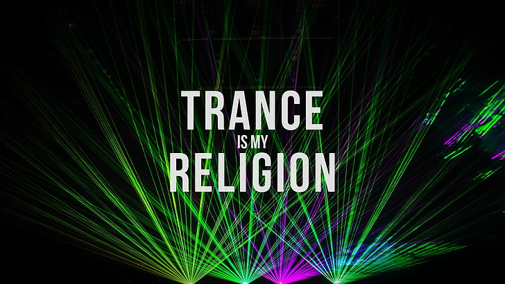 Trance is my Religion, music, trance, rave, religion, lights, bright, HD wallpaper