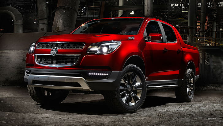 Holden Colorado, Holden, car, red cars, vehicle, HD wallpaper