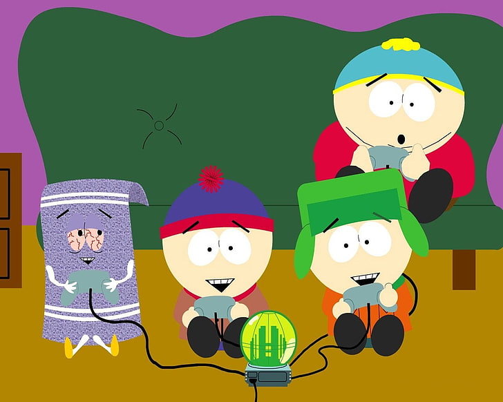 South Park wallpaper, South Park, Eric Cartman, Kyle Broflovski, Stan Marsh, Towelie, HD wallpaper