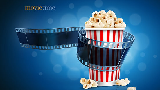 Film, Popcorn, 4K, 8K, Movietime, HD wallpaper HD wallpaper