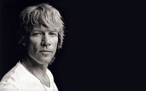 men's V-neck shirt, portrait, actor, musician, Jon Bon Jovi, HD wallpaper HD wallpaper