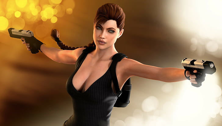 Lara Croft, Tomb Raider, ilustraciones, Fondo de pantalla HD