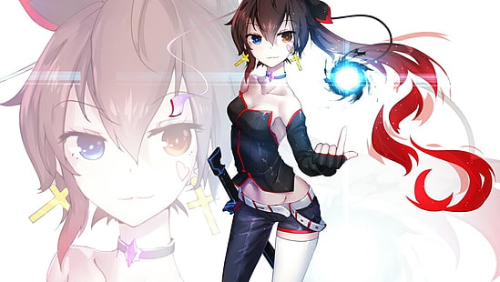 anime, karakter asli, Pixiv Fantasia, heterochromia, pedang, gadis anime, Wallpaper HD HD wallpaper