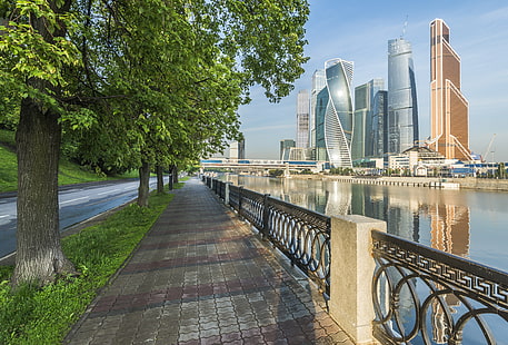 خلفية مركز روسيا التجاري الدولي \ ، موسكو ، مبنى ، روسيا ، مدينة موسكو ، المباني ، مدينة موسكو، خلفية HD HD wallpaper