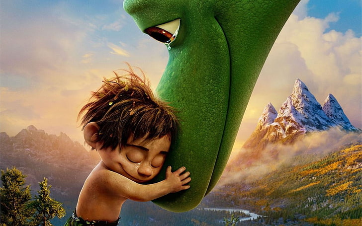 The Good Dinosaur Crying, fondo de pantalla de personaje de chico de pelo negro, Películas, Hollywood Movies, hollywood, 2015, dinosaurio, Fondo de pantalla HD