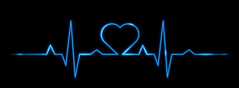 В любовта, илюстрация на линията на сърцето, Любов, Сърце, жив, сърдечен ритъм, HD тапет HD wallpaper