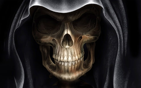 Demon Alien Devil Skull, grim reaper tapet, alien, devil, demon, skalle, HD tapet HD wallpaper