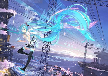Hatsune Miku Hintergrundbild, Vocaloid, Hatsune Miku, HD-Hintergrundbild HD wallpaper