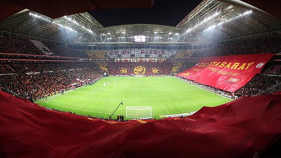 estádio de futebol verde, futebol, estádio, Galatasaray S.K., Turk Telekom Arena, esporte, esportes, HD papel de parede HD wallpaper