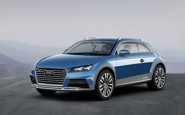 2014 Audi Allroad Shooting Brake Concept, blaues Audi SUV, Konzept, Audi, Schießen, Bremse, allroad, 2014, Autos, HD-Hintergrundbild