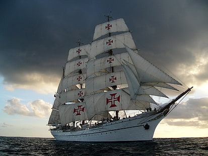 Segelschiff, Sagres, Portugal, Schiff, HD-Hintergrundbild HD wallpaper