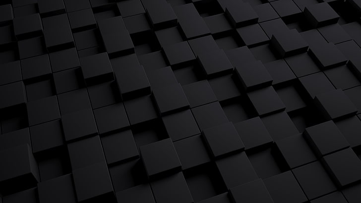 cubo, escuro, textura, forma, HD papel de parede