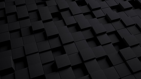 куб, тъмно, текстура, форма, HD тапет HD wallpaper